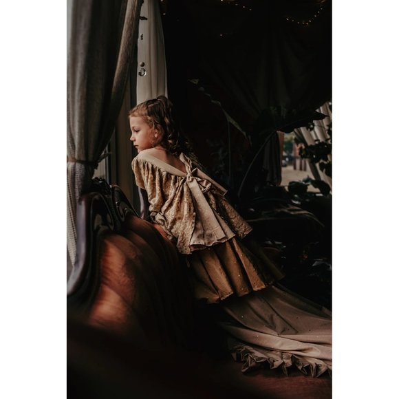 Vintage Girls Toddler Victorian boho grow dress with train new size 2T-5T - Picture 3 of 10